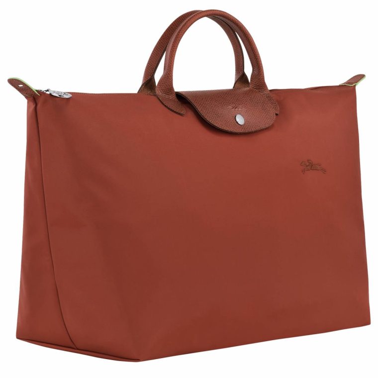 Chestnut Longchamp Le Pliage Green L Travel Bag Chestnut - Recycled Canvas Women Travel Bags - Image 2