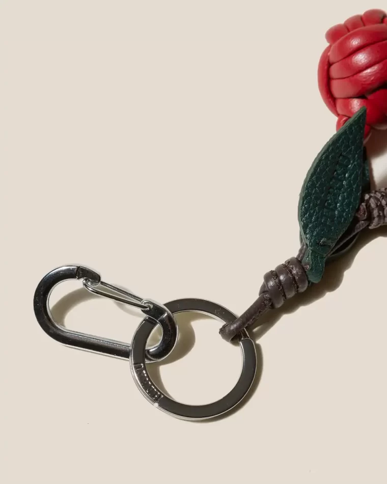 Cireres - Hand-Knotted Cherries Leather Key Holder Men Cherry Red Small Leather Goods Hereu - Image 4