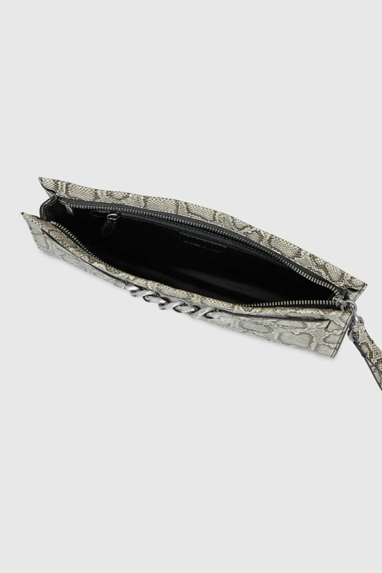 Clutch Black-White Women Curb Link Clutch Rebecca Minkoff - Image 3