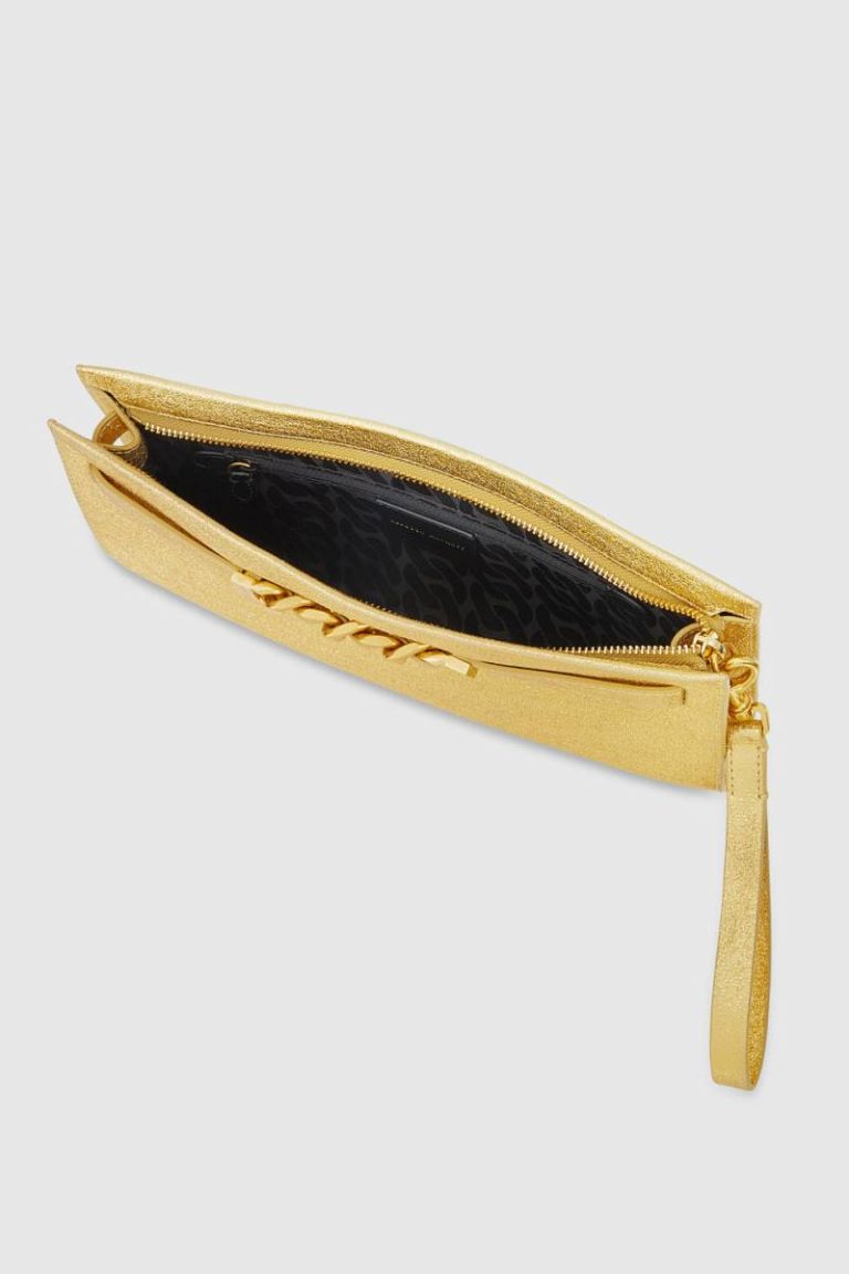 Clutch Women Curb Link Clutch Rebecca Minkoff Gold - Image 3