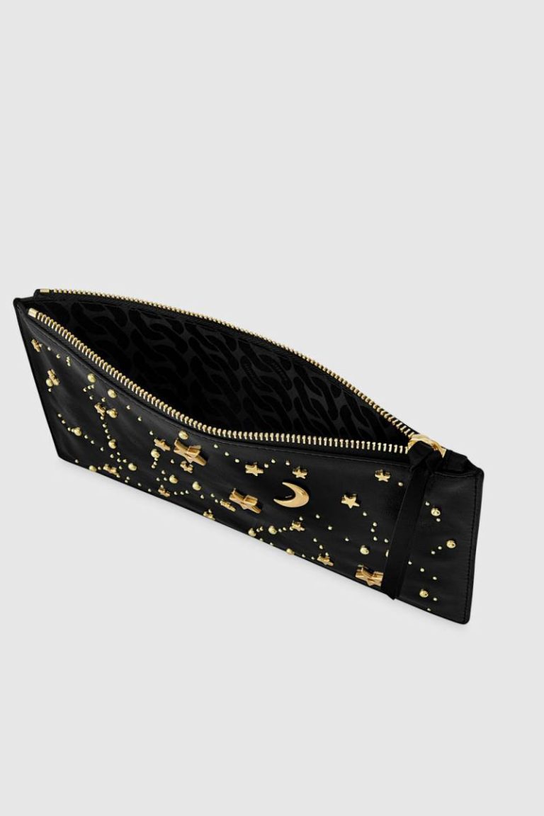 Clutch Women Large Celestial Studded Pouch Black Rebecca Minkoff - Image 3