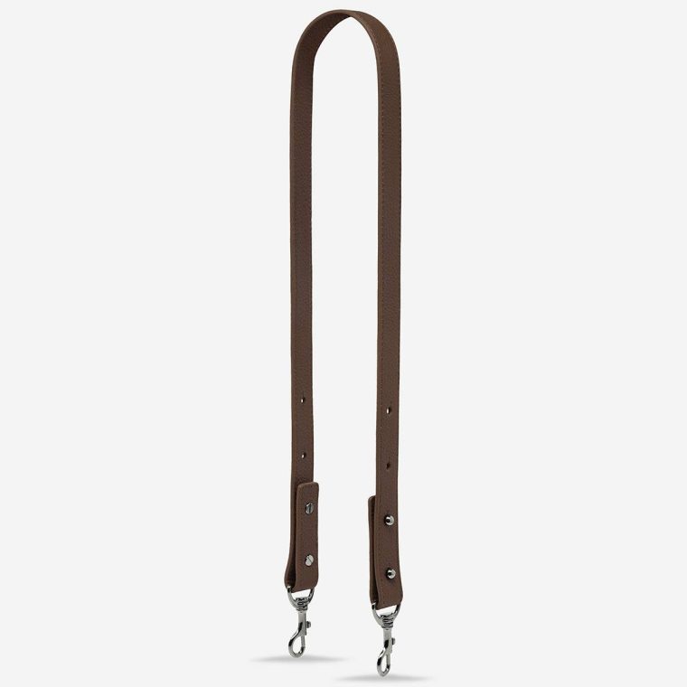Cocoa Status Anxiety Leather Strap Medium - Cocoa Women Bag Straps