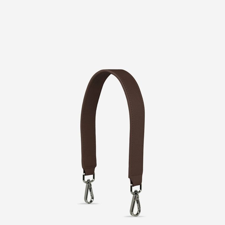 Cocoa Women Leather Strap Short - Cocoa Status Anxiety Bag Straps