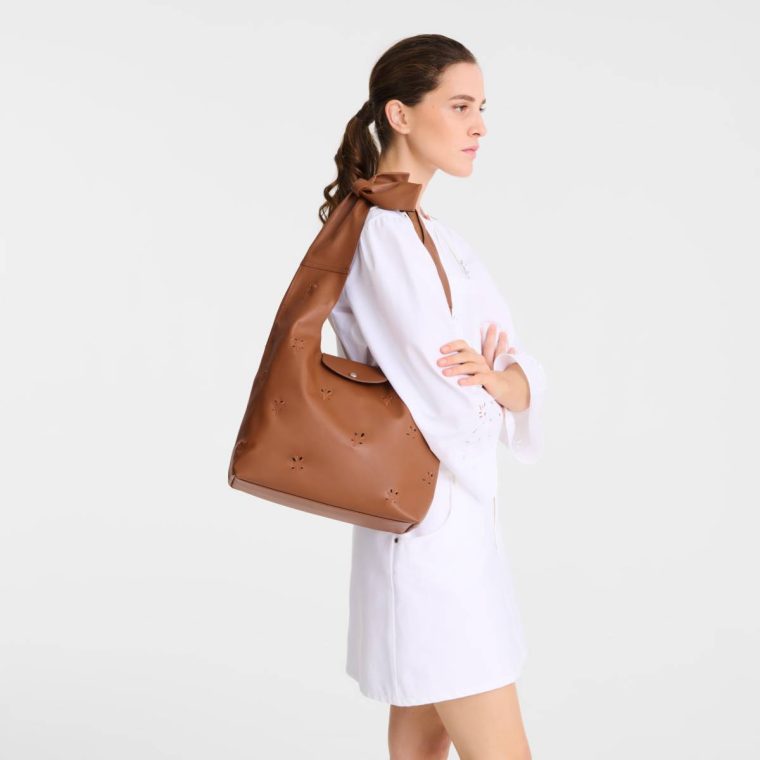 Cognac Leather Bags Longchamp Women Le Pliage Xtra M Shoulder Bag Cognac - Leather - Image 2