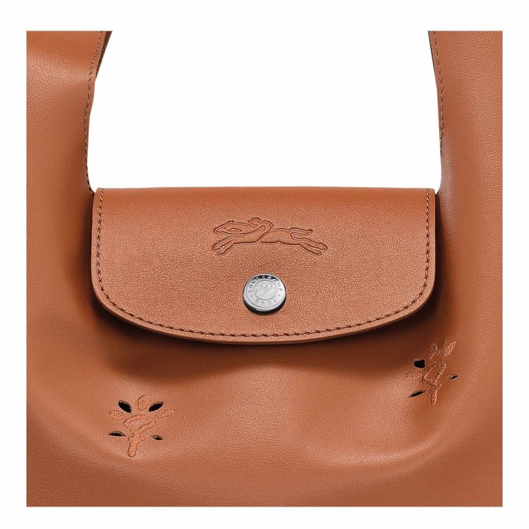 Cognac Leather Bags Longchamp Women Le Pliage Xtra M Shoulder Bag Cognac - Leather - Image 5