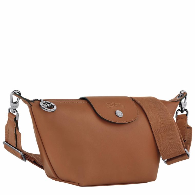Cognac Longchamp Le Pliage Xtra Xs Crossbody Bag Cognac - Leather Leather Bags Women - Image 3
