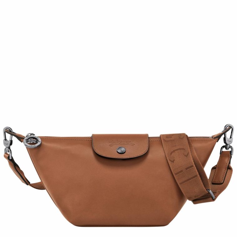 Cognac Longchamp Le Pliage Xtra Xs Crossbody Bag Cognac - Leather Leather Bags Women