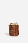 Cognac Women Crossbody Bags Small Leather Bucket Bag In Cowhide Leather Vanessa Bruno - Image 3
