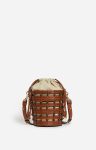 Cognac Women Crossbody Bags Small Leather Bucket Bag In Cowhide Leather Vanessa Bruno