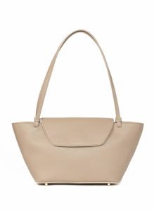 Courrier Courrier Tote Pebbled Leather Taupe Women Default Title Elleme