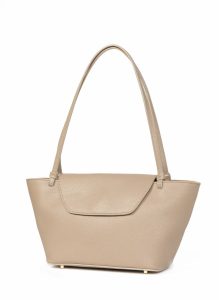 Courrier Courrier Tote Pebbled Leather Taupe Women Default Title Elleme - Image 3