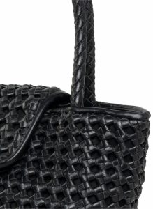 Courrier Tote Woven Leather Black-Pre Order Delivery In 3 Weeks Courrier Elleme Women Default Title - Image 4