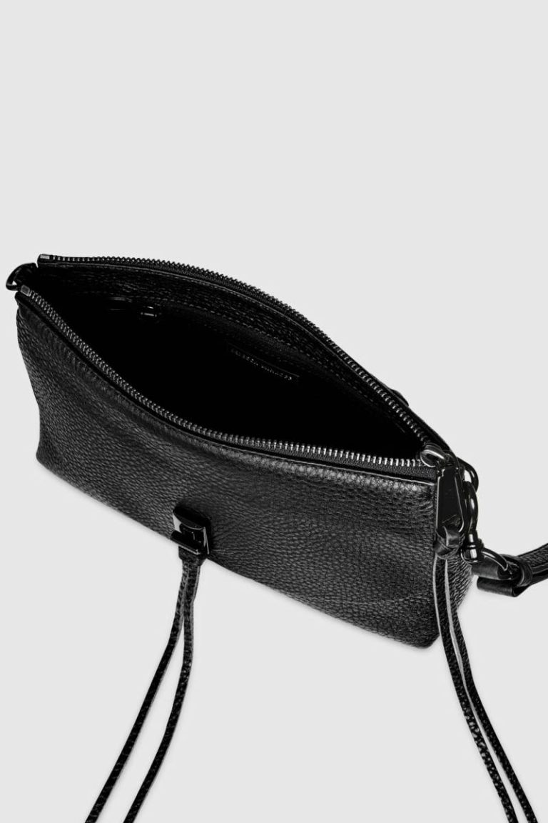 Crossbody Bag Black-Black-Shellac Rebecca Minkoff Women Darren Top Zip Crossbody - Black - Image 3