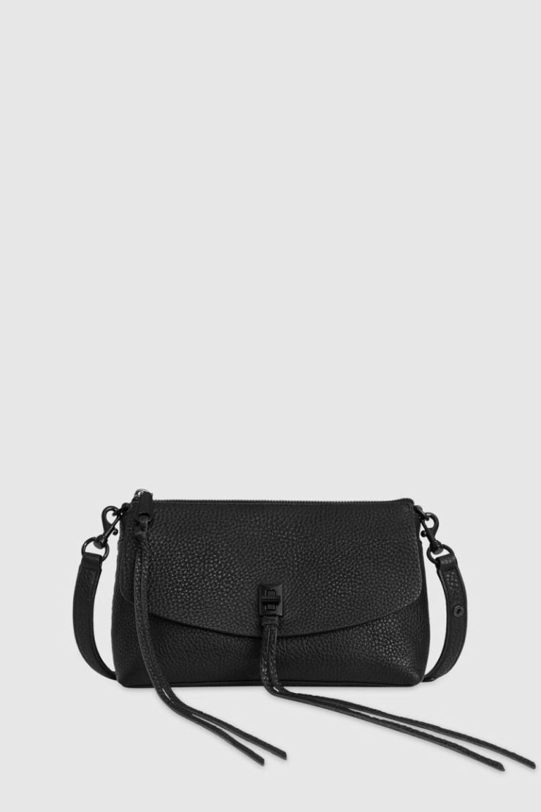 Crossbody Bag Black-Black-Shellac Rebecca Minkoff Women Darren Top Zip Crossbody - Black