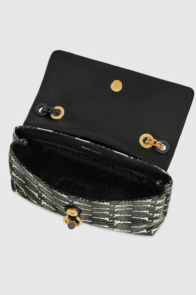 Crossbody Bag Edie Medium Crossbody Black-White-Snake Women Rebecca Minkoff - Image 3