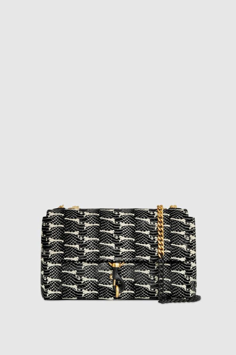 Crossbody Bag Edie Medium Crossbody Black-White-Snake Women Rebecca Minkoff