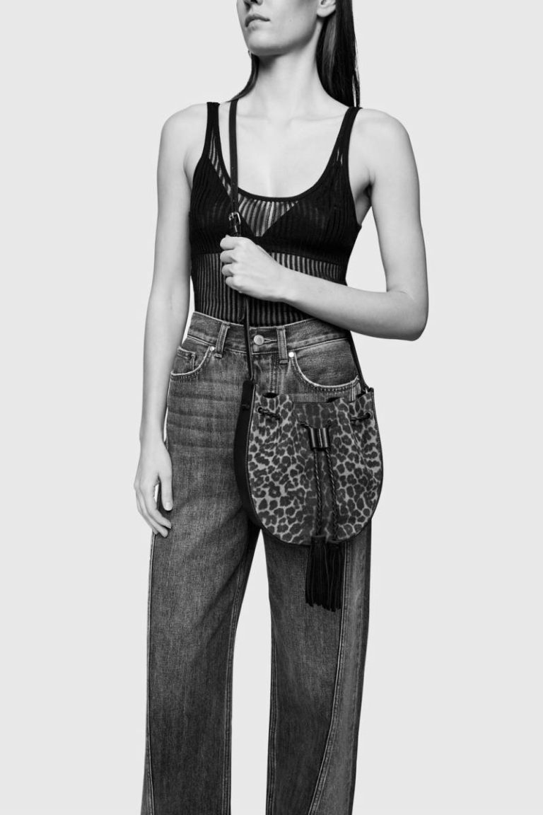 Crossbody Bag Women Lulu Crossbody Rebecca Minkoff Natural-Black - Image 4