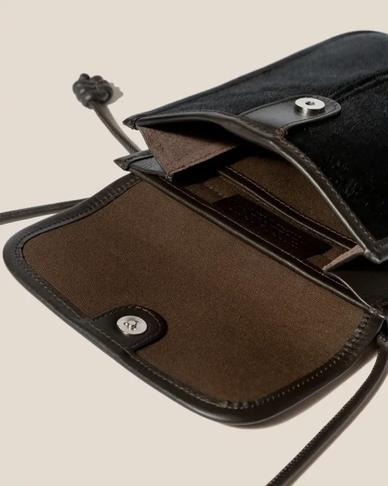Crossbody Bags Ebony Hereu Terra Calf Hair - Square-Flat Crossbody Bag Women - Image 3