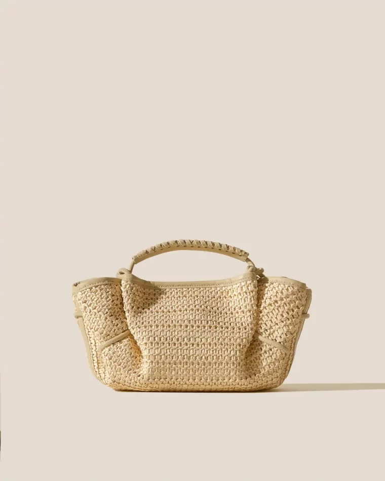 Crossbody Bags Hereu Arta Mini Raffia - Pleated Crossbody Bag Women Natural - Image 2