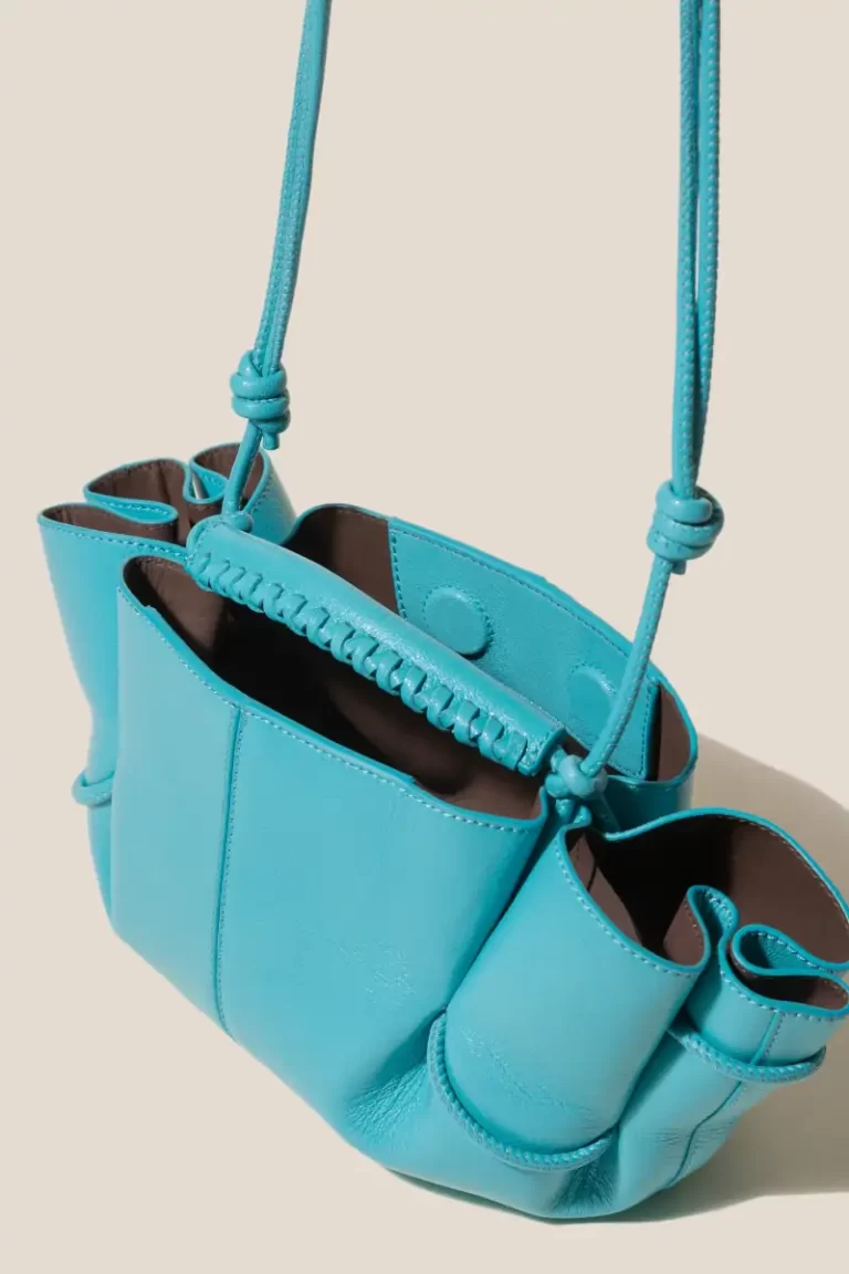 Crossbody Bags Turquoise Hereu Arta Mini - Pleated Crossbody Bag Women - Image 4