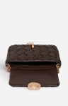 Crossbody Bags Women Small Braided Leather Moon Bag Lambskin Leather Chocolate Vanessa Bruno - Image 3