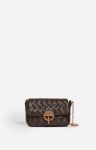 Crossbody Bags Women Small Braided Leather Moon Bag Lambskin Leather Chocolate Vanessa Bruno