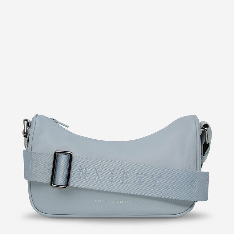 Crossbody Status Anxiety Soft Blue Women Vida Recycled Bag - Soft Blue - Image 3