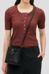 Crossbody Womne Oroton Margot Tiny Bucket Bag Black - Image 2
