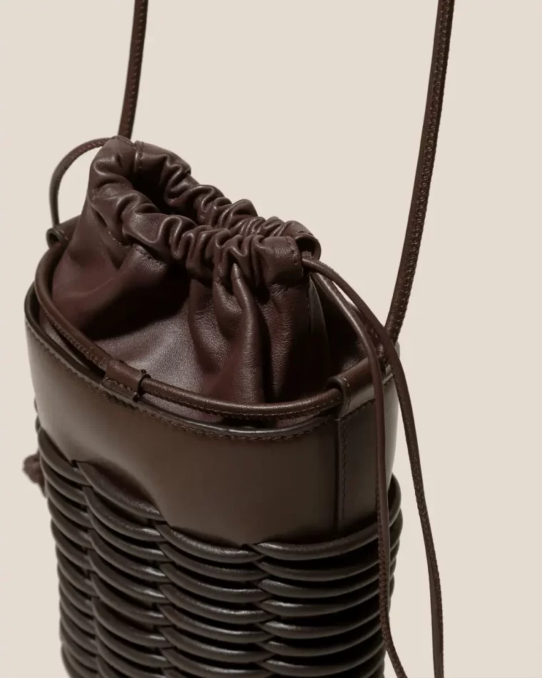Dark Brown Crossbody Bags Pinar Bucket - Braided Detail Crossbody Bag Women Hereu - Image 3