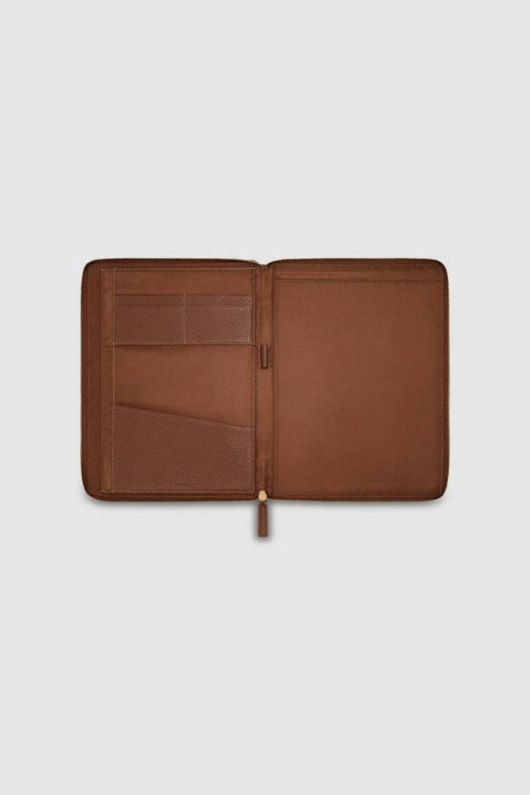 Dark Whiskey Folios Oroton Marcus A4 Zip Folio Men - Image 3