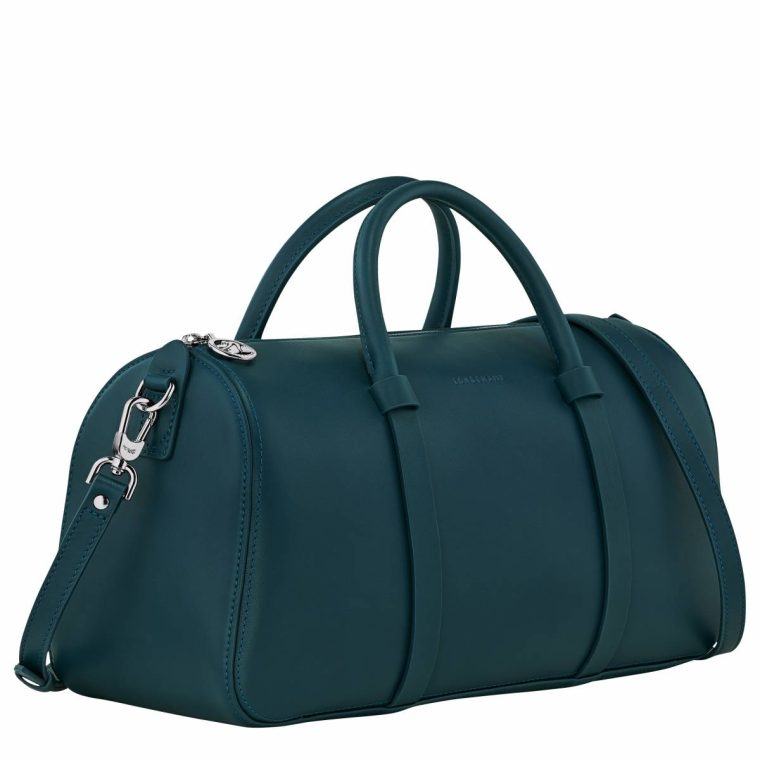 Daylong L Handbag Ink Blue - Leather Leather Bags Women Ink Blue Longchamp - Image 3