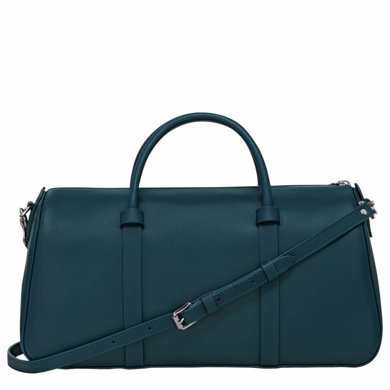 Daylong L Handbag Ink Blue - Leather Leather Bags Women Ink Blue Longchamp - Image 4