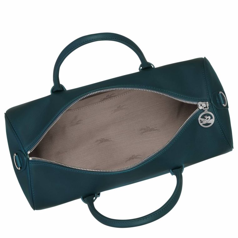 Daylong L Handbag Ink Blue - Leather Leather Bags Women Ink Blue Longchamp - Image 5