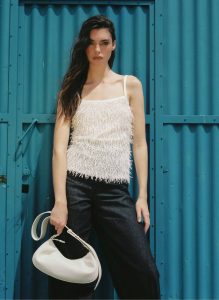 Default Title Elleme Dimple Dimple Moon Pebbled Leather White Women - Image 2