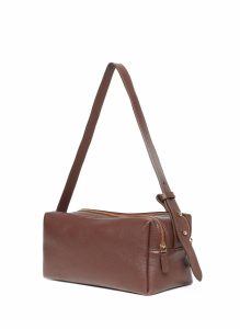 Default Title Trousse Pebbled Leather Dark Brown Elleme Trousse Women - Image 4