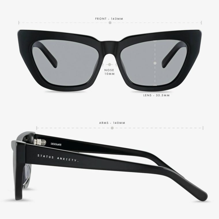 Desolate Sunglasses - Black Women Sunglasses Black Status Anxiety - Image 5