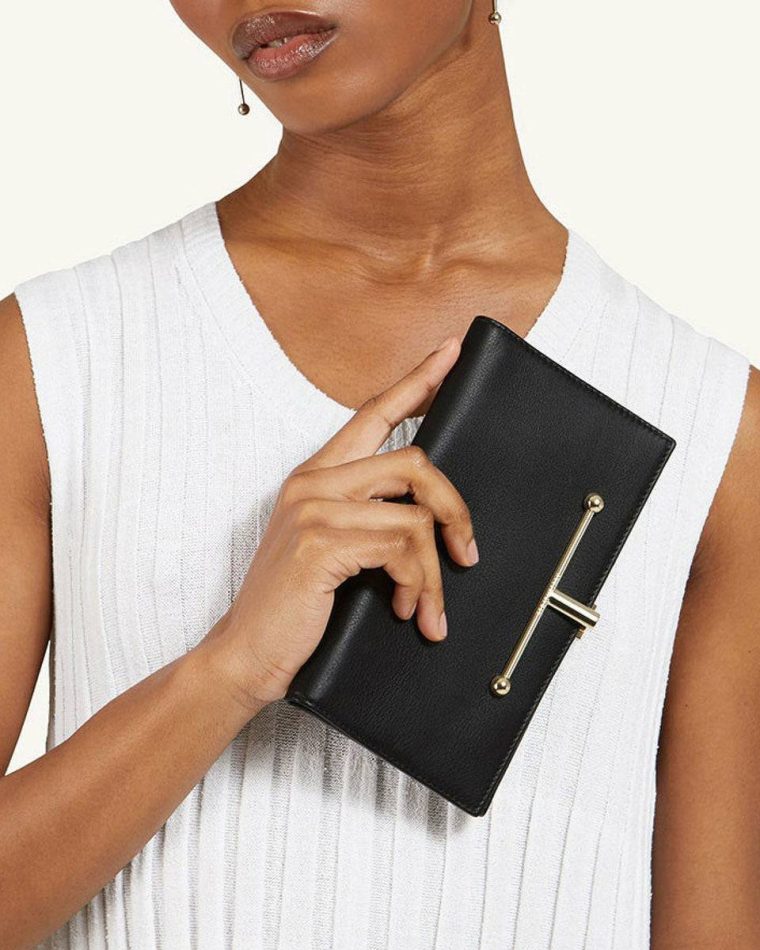 Diamond/Black Women Wallets Large Melville Street Wallet Strathberry