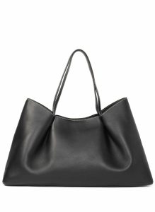 Dimple Tote Pebbled Leather Black/White Stitches Dimple Women Elleme Default Title
