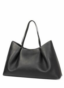 Dimple Tote Pebbled Leather Black/White Stitches Dimple Women Elleme Default Title - Image 3