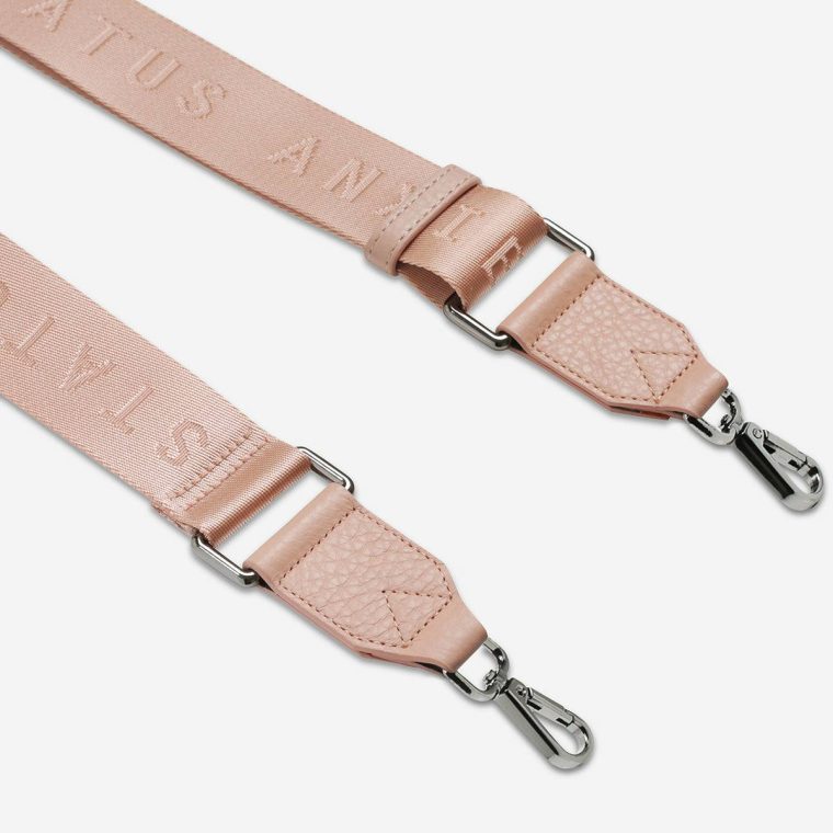 Dusty Pink Women Bag Straps Status Anxiety Web Strap Medium - Dusty Pink - Image 3