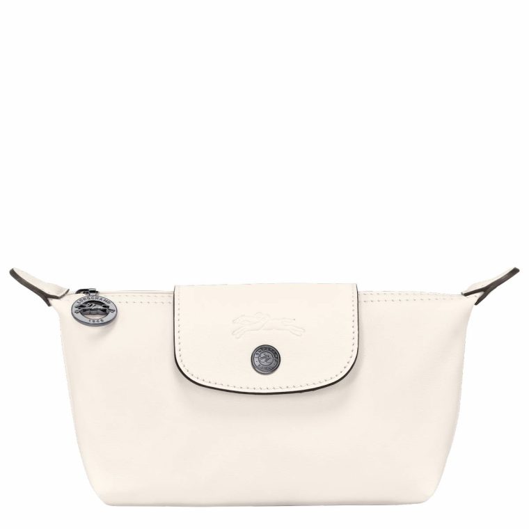Ecru Le Pliage Xtra Pouch Ecru - Leather Longchamp Pouches & Cases Women