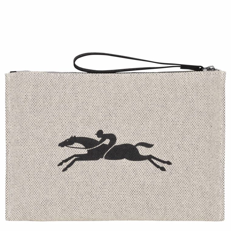 Ecru Pouches & Cases Women Longchamp Essential Pouch Ecru - Canvas - Image 4