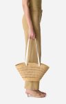 Ecru Shoulder Bags Vanessa Bruno Women Small Reed Basket Elephant Grass - Image 2