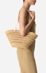 Ecru Shoulder Bags Vanessa Bruno Women Small Reed Basket Elephant Grass - Image 3