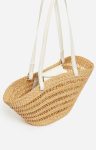 Ecru Shoulder Bags Vanessa Bruno Women Small Reed Basket Elephant Grass - Image 5