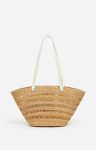 Ecru Shoulder Bags Vanessa Bruno Women Small Reed Basket Elephant Grass
