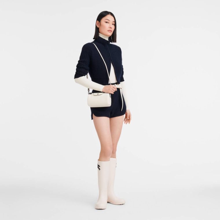 Ecru Women Longchamp Leather Bags Le Pliage Xtra Xs Crossbody Bag Ecru - Leather - Image 2