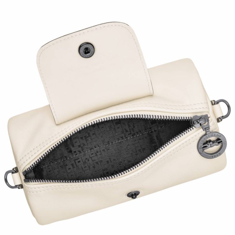 Ecru Women Longchamp Leather Bags Le Pliage Xtra Xs Crossbody Bag Ecru - Leather - Image 5