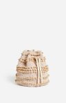 Ecru Women Wooden Beaded Purse Bag Hand-Braided Bucket Bags Vanessa Bruno - Image 3