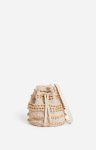 Ecru Women Wooden Beaded Purse Bag Hand-Braided Bucket Bags Vanessa Bruno